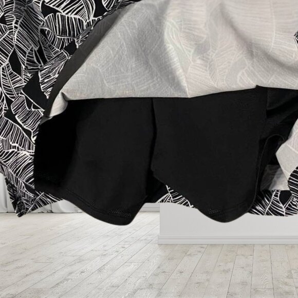 Rafaella Comfort Black Stretch Skort Size L Pull-On Skirt with Shorts - Picture 6 of 10